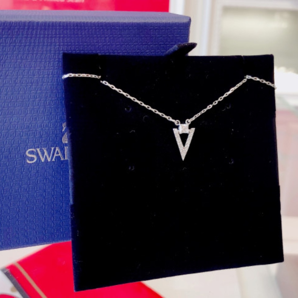 FUNK NECKLACE, SMALL, WHITE, RHODIUM PLATING